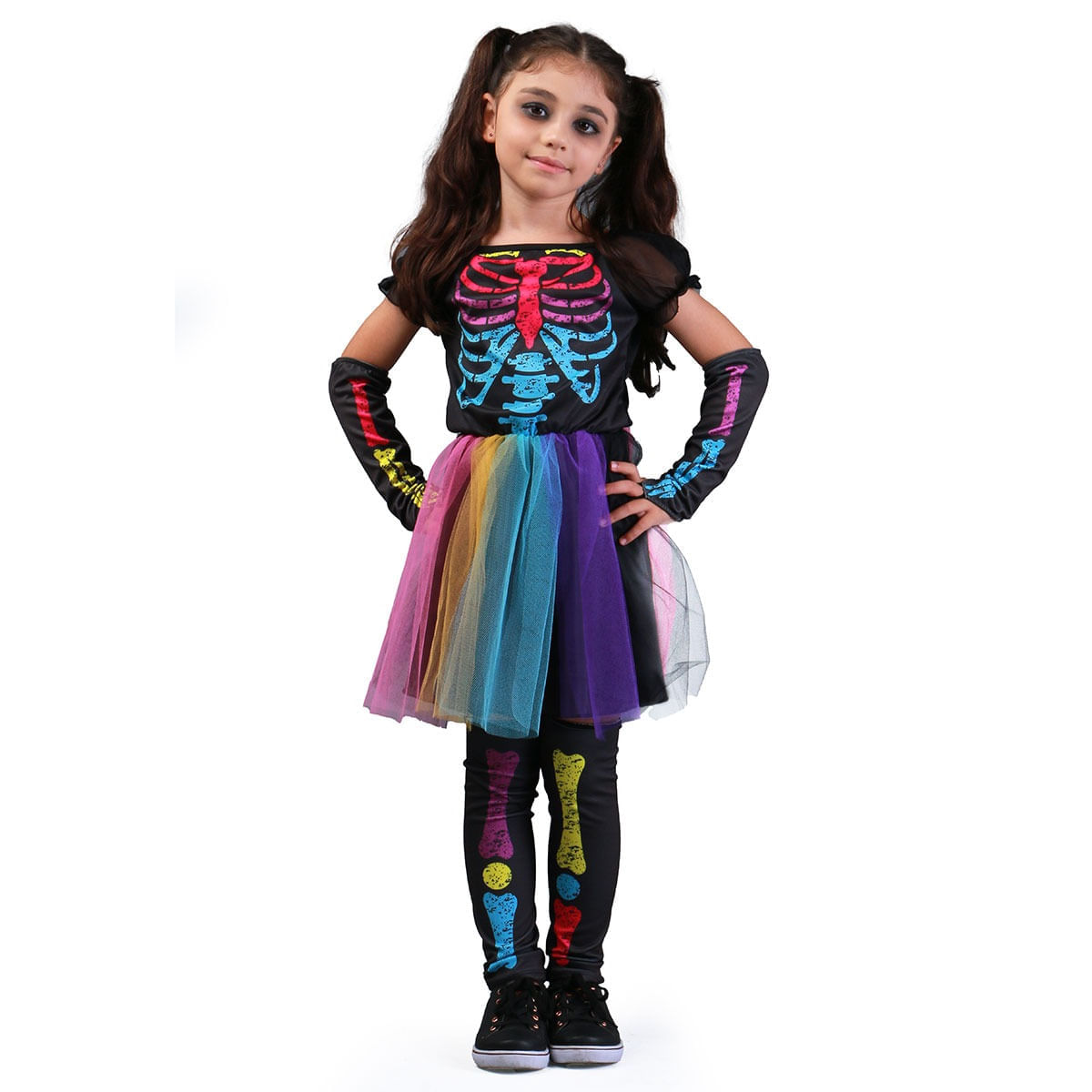 Fantasia Esqueleto Color Infantil Halloween Abrakadabra  M