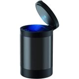 Lata De Lixo De Carro Luz Azul Led Cinzeiro De Carro Mini Bandeja De Cinzas Portátil De Aço Inoxidável Destacável Porta-copos Bin Fits N