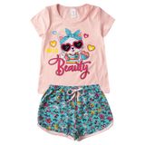 Conjunto Infantil Feminino Verão Kappes Rosa 4