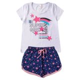 Conjunto Infantil Feminino Verão Kappes Branco 6