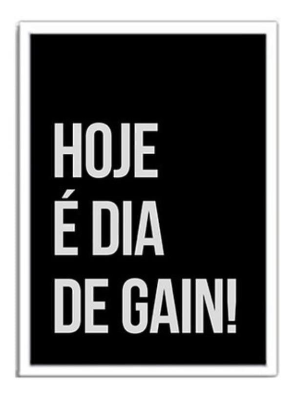 Quadro Decorativo Dia De Gain - Preto Grande 50x70