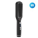 Escova De Cabelo Atualizada Escova De Cerâmica Alisamento Pente Preto U