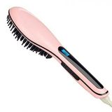 Escova De Alisamento De Cabelo Elétrica Hqt-906-euro Plug-pink