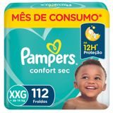 Fralda Pampers Confort Sec Jumbo Plus XXG com 112 unidades