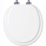 Assento Sanitário Almofadado Fechamento Lento Convencional Oval Branco
