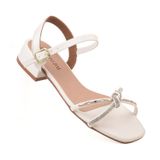 Sandália Com Strass Feminina Select Bege 40