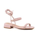 Sandália De Amarração Feminina Select Rosa 40