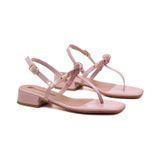 Sandália Salto Baixo Com Brilho Select Rosa 38