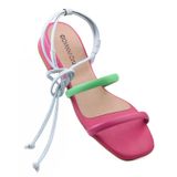 Sandália De Amarração Feminina Select Rosa 40