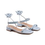 Sandália De Amarração Feminina Select Azul 34