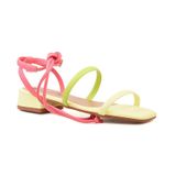 Sandália De Amarração Feminina Select Amarelo 38