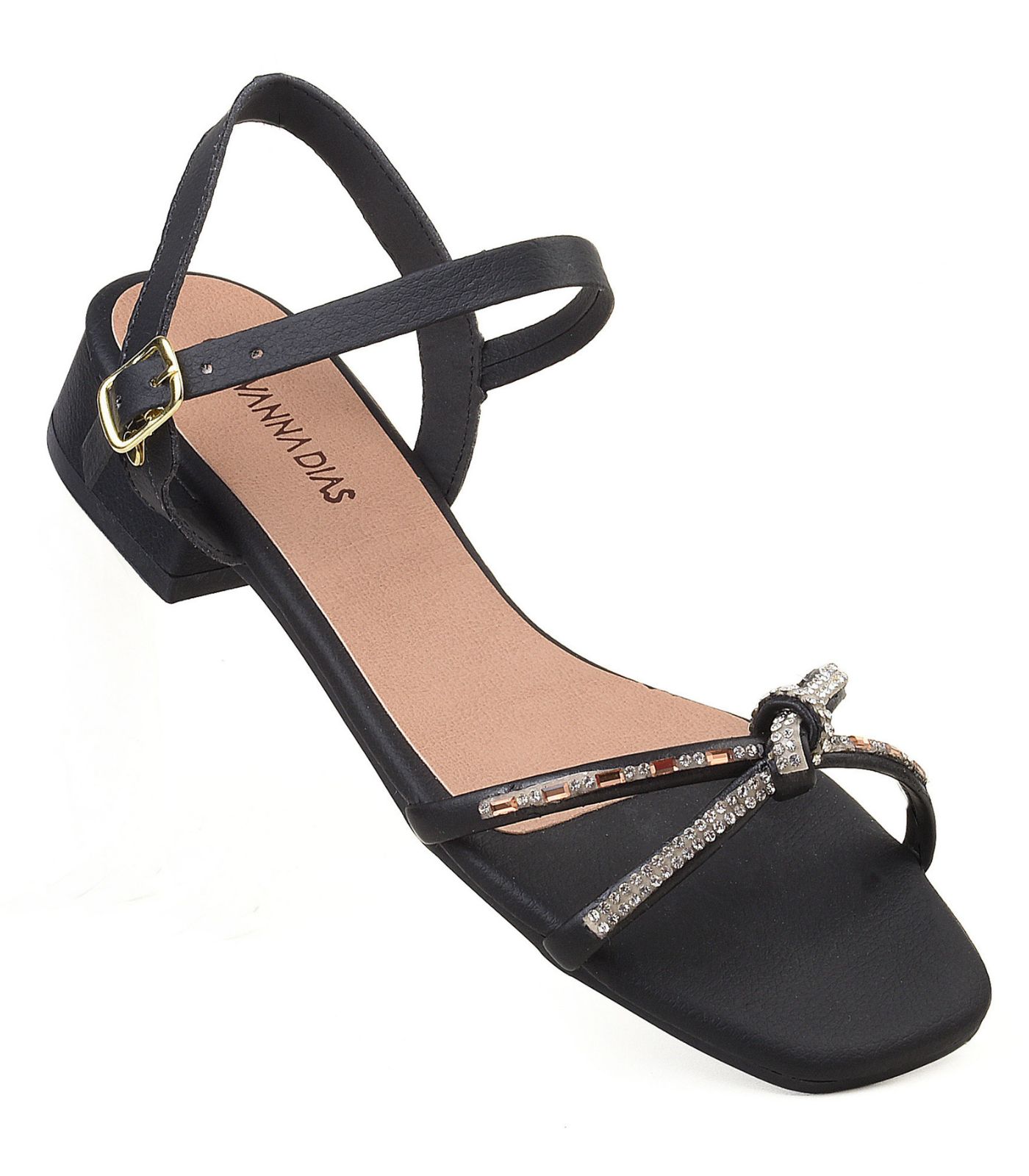 Sandália Com Strass Feminina Select Preto 34