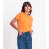 Blusa Feminina Malha Delicate Básica Rovitex Laranja G
