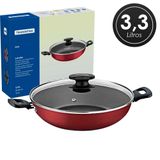 Panela Antiaderente 28cm 3,3 Litros Wok Tramontina Loreto