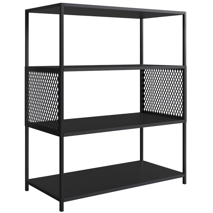 Estante Estilo Industrial 94 Cm Com Tela P1024 Preto Pp