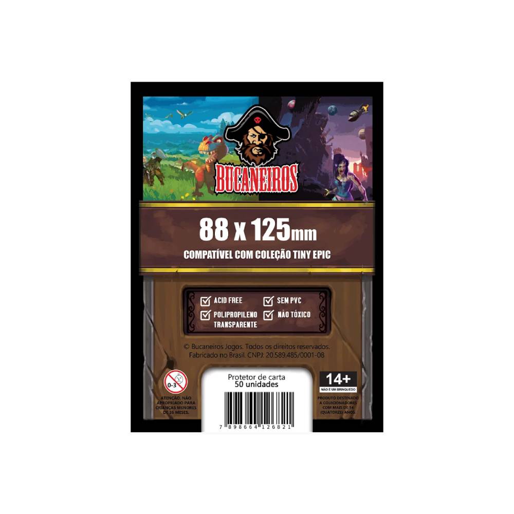 Padrão Premium (Protetor de Carta) 63,5 x 88 mm - Sleeves Bucaneiros Jogos