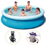 Piscina Inflável 3.700 Litros + Filtro + Bomba - Bestway