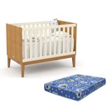 Berço Americano Unique Freijó/off White/eco Wood Com Colchão Baby Physical - Matic Móveis