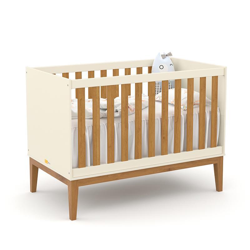 Berço Americano Unique Off White/freijó/eco Wood - Matic Móveis