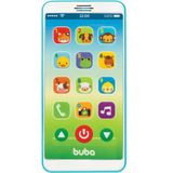 Celular Telefone Infantil Com Som De Animais Musical Baby Phone Azul Buba