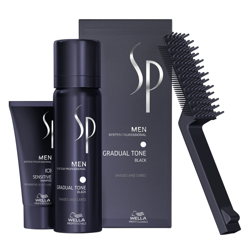 Kit Tonalizante Masculino Wella SP Men Gradual Tone Black Kit Menor preço em Kit Tonalizante Masculino Wella SP Men Gradual Tone Black Kit