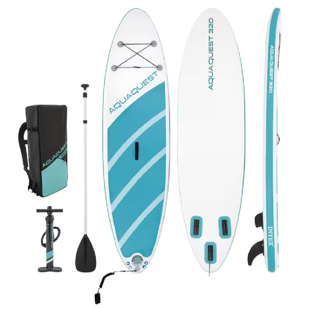 Prancha Inflável De Paddle Surf Com Mochila, Inflador E Remo Ajustável 10.6&#39;&#39; Intex