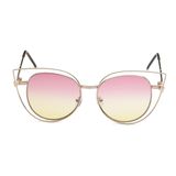 Óculos De Sol Gatinho Feminino Lente Degrade Rosa Eyewear c/ estojo