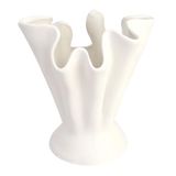 Vaso Decorativo Cerâmica 21,5cm Branco -  A\casa