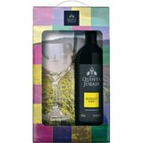 Kit Vinho Quinta Jubair Bordô Suave Com 1 Taça - 750ml