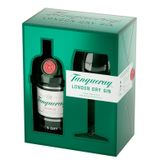 Kit Gin Tanqueray London Dry 750ml + 1 Taça Vidro Exclusiva