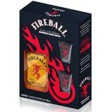 Kit Whisky Fireball Canela 750ml + 2 Copos Shot Exclusivos