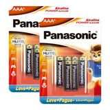 Kit 2 Pilhas Panasonic Aaa Alcalina Leve Mais Por Menos Com 6 Unidades