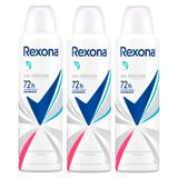 Kit 3 Desodorante Rexona Sem Perfume Aerosol Antitranspirante 72h 150ml