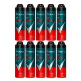 Kit 10 Desodorante Rexona Antibacterial Protection Men Aerosol Antitranspirante 72h 150ml
