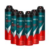 Kit 6 Desodorante Rexona Antibacterial Protection Men Aerosol Antitranspirante 72h 150ml