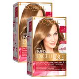 Tintura Creme Imédia Excellence L&#39;oréal Louro Natural 7 Kit | Kit Com Duas Unidades