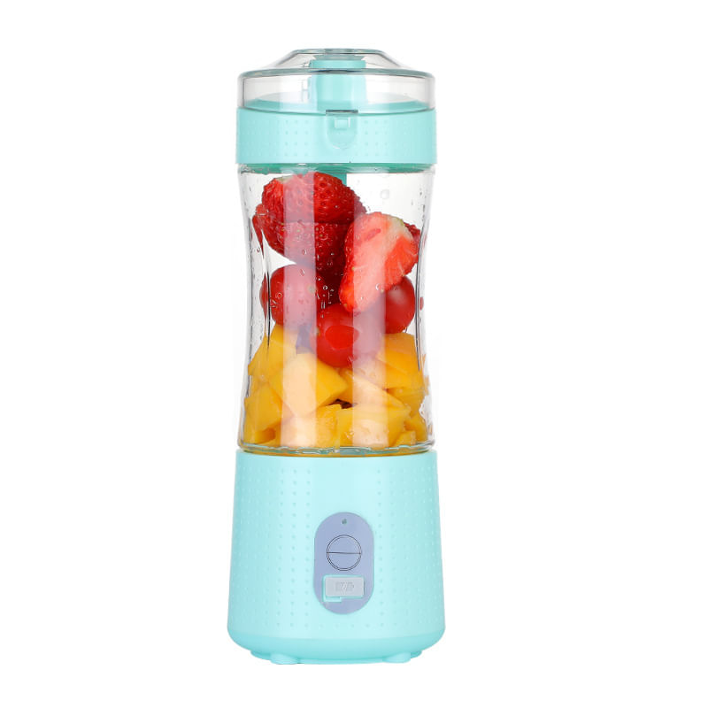 Liquidificador Portátil Shakes Fruta Mini Misturador Azul Claro