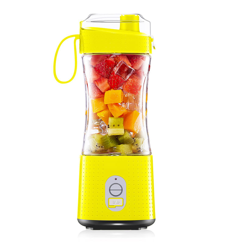 Liquidificador Portátil Shakes Fruta Mini Misturador Amarelo