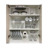 Kit Organizador Aramado Armário Cozinha Aço 7 Un (branco)