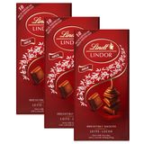 Chocolate Lindt Lindor Milk Com Recheio Cremoso Com 100g | Kit Com Três Unidades