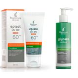 Kit Protetor Solar Episol Sec Oc Com Cor Pele Oleosa Médio Fps 60 60ml E Glycare Control Gel De Limpeza Suave 150g