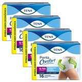 Kit 4x Fralda Geriátrica Tena Pants Confort Roupa Íntima Descartável Tama