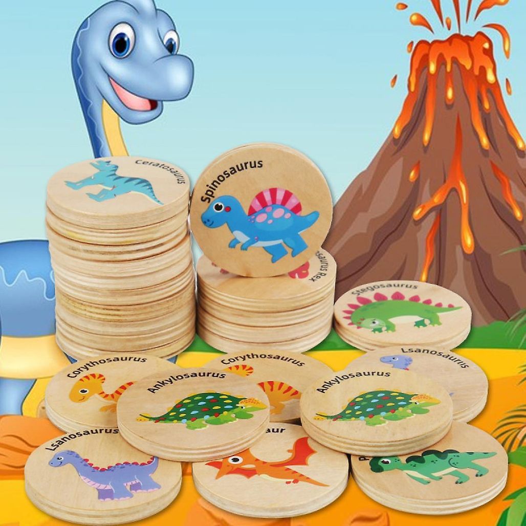 Jogo de correspondência de cartão de jogo de memória de dinossauro  brinquedos de dinossauro placa jogo de jogo de memória para crianças 4-8 jogos  educativos de dinossauro brinquedos - AliExpress