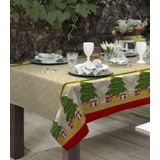 Toalha De Mesa Linhão Natalina 1,40m X 2,40m Raner Verde Un