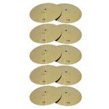 Kit 10 Pratos De Ataque Para Bateria 16&quot; Liga De Aço New York