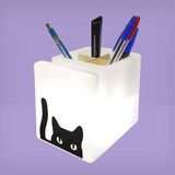 Organizador De Mesa Iluminado Gato Espião