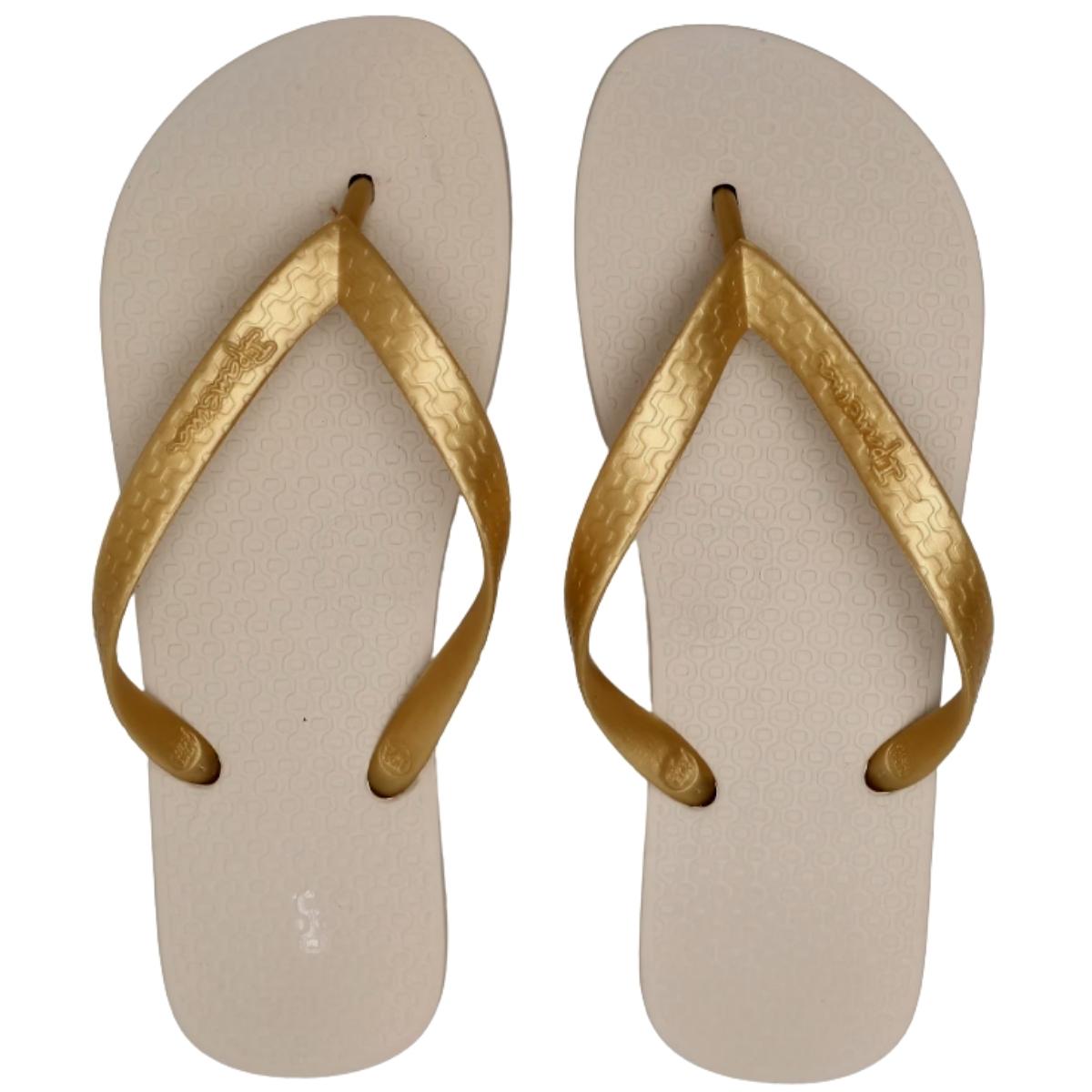 Chinelo De Dedo Feminino Ipanema Classica 06466 - Bege/ouro - 35