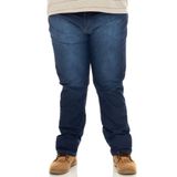 Calça Masculina Skinny Jeans Simples Com Detalhe De Risco Plus Size