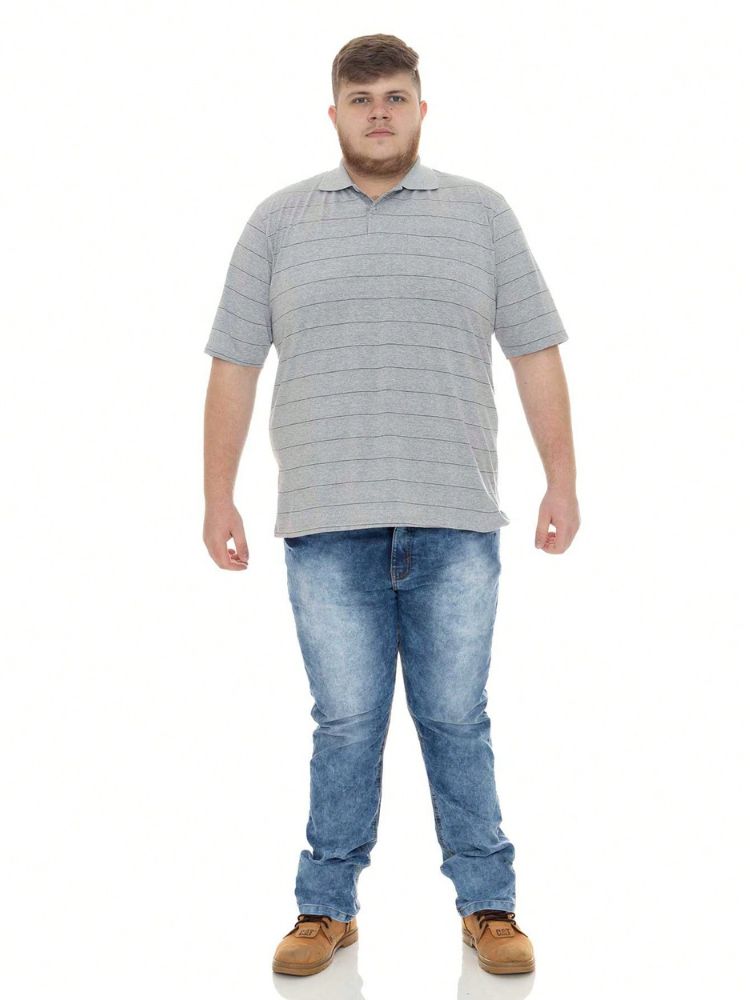 Calça Masculina Jeans Claro Plus Size