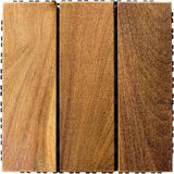 Deck de Madeira Modular Base Plástica Isabela Revestimentos 30cm x 30cm Placa Cumaru